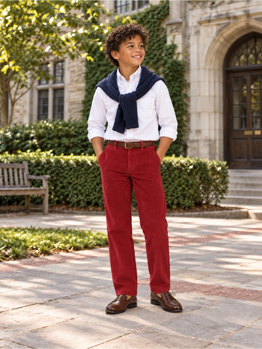Tommy Hilfiger Men's Crimson Corduroy Pants